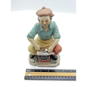 Vintage Blacksmith Anvil Worker Gentleman Porcelain/Ceramic Figurine Farmhouse